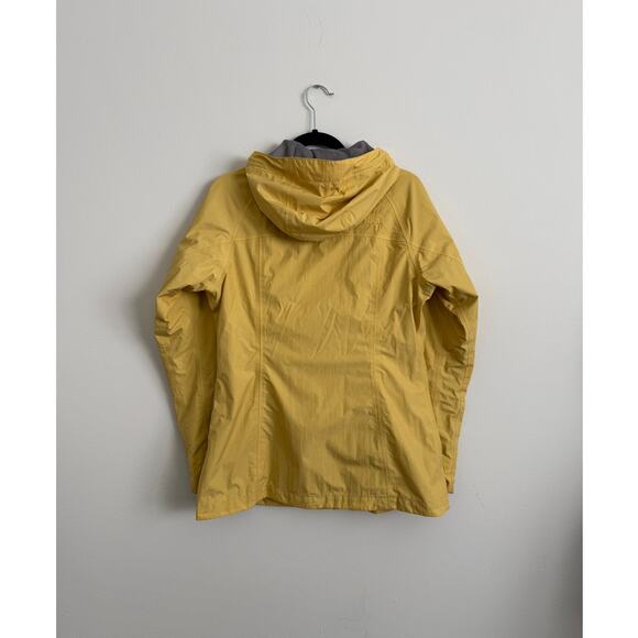 The North Face Yellow Hooded Rain Jacket Windbreaker Womens M Lightweight - Picture 2 of 10